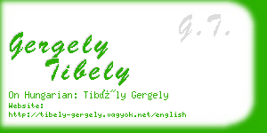 gergely tibely business card